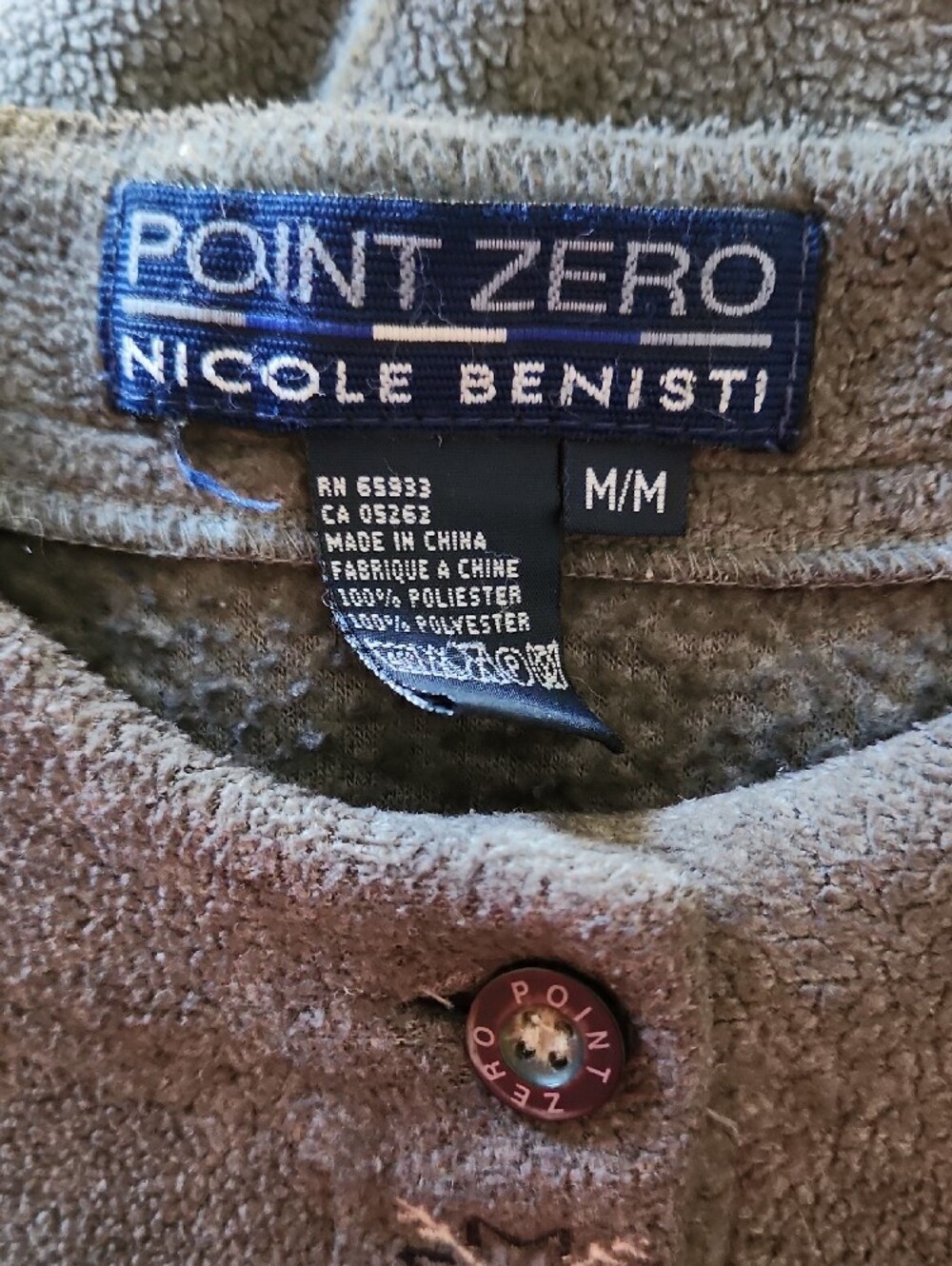 Point Zero Gray Button-Front Women's Cardigan - Picture 5 of 6